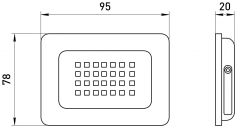 Прожектор уличный светодиодный ЭРА LPR-02 LPR-023-0-30K-020