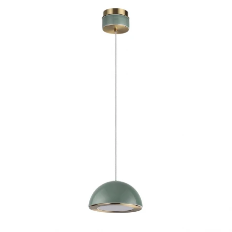 Подвесной светильник светодиодный Odeon Light Lulu 5452/6L светлая бронза/зеленый/металл/керамика/акрил LED 6W 3000K