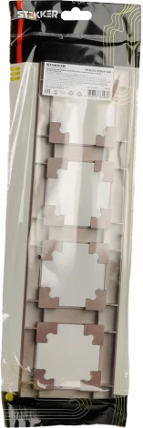 Рамка на 4 поста (коричневый) Stekker Катрин 39820