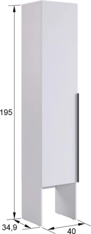 Шкаф однодверный L400 Баско Mebelson (ЛДСП/Светлое дерево) арт.173776,2552