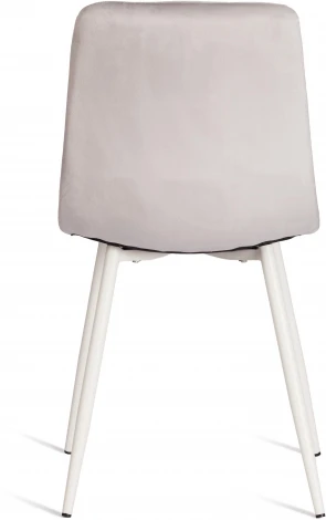 Стул CHILLY (mod. 7094-1) / 1 шт. в упаковке (Вельвет,Металл /Светло-серый,Белый)