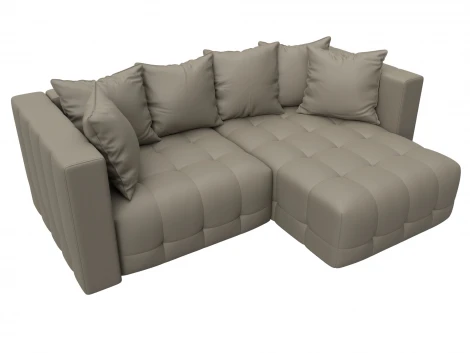 Диван угловой Лига-052 НПБ угол универсальный (ЛДСП,Брус,Фанера/Пластик/Экокожа/Бежевый) Лига Диванов 129910