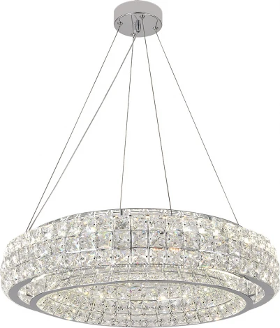 Подвесной светильник (12044/B/1P Chrome) Indigo Valore V000101L (LED, 220V, хрусталь, на тросе, круглые)