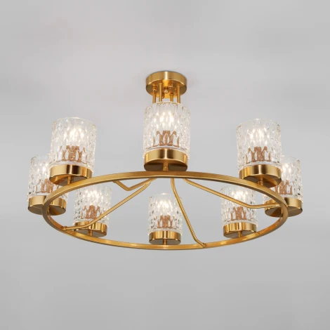 Умная потолочная люстра Eurosvet Calle 60127/8 латунь