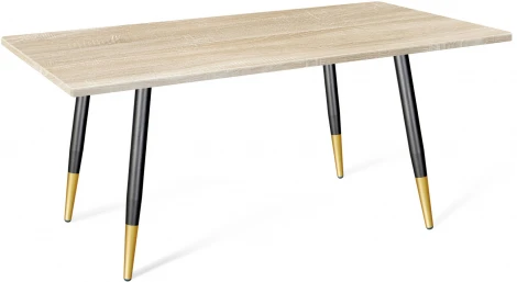 Стол SHT-TU14/МДФ 120/80 дуб сонома светлый/чёрный муар/золото Sheffilton SHT-TU14 4203058603