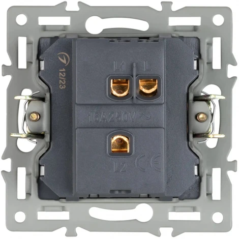 Механизм выключателя одноклавишный проходной SWT-MKP1-PL-WH (250V, 16A) (Arlight) 043714