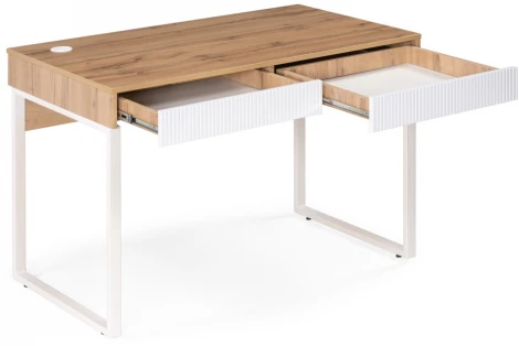Письменный стол Woodville Реус дуб вотан / белый 542655