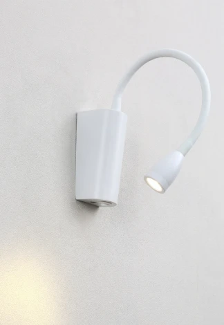 Спот на гибкой ножке с выключателем Crystal Lux MOVI B AP3W LED WH