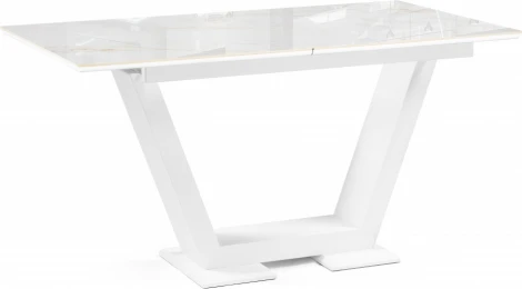 Стол на тумбе Иматра (Иматра 140(180)х80х76 carla larkin / белый) Woodville арт.588523