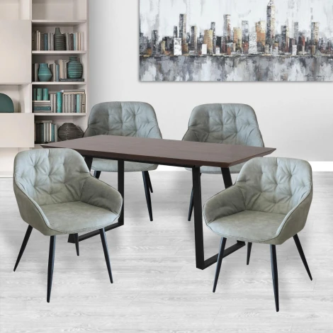 Стол Stockholm раскладной 120-160х80х75см, серый дуб