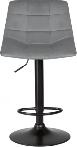 Стул барный DOBRIN TAILOR BLACK (серый велюр (MJ9-75)) 5017_BlackBase-LM BLACK, цвет сиденья серый (MJ9-75), основания черный
