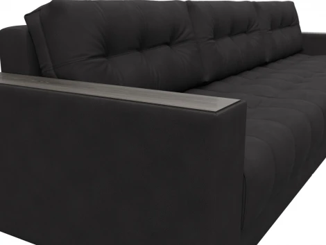 Диван прямой с декором Лига-049 НПБ Лонг Лига Диванов (Замша) арт.128444