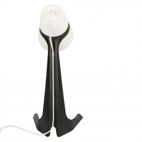 Настольная лампа 40W E14 с выключателем черный/белым Uniel ULO-K22 D/E14/A BLACK/WHITE