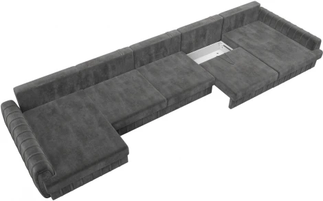 Диван П-образный Лига-057 НПБ МегаЛонг Лига Диванов (Велюр) арт.129364