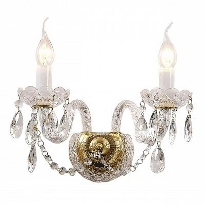 Бра Favourite Simone 1736-2W (220V, хрусталь, подвески, подсвечник, свеча)