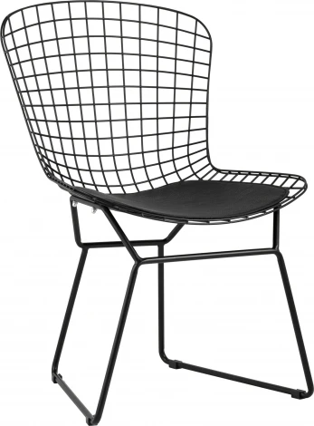 Стул обеденный Bertoia черный с черной подушкой 4 шт Stool Group (арт.УТ000037503)