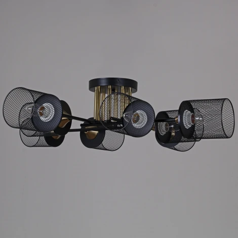 Подвесная люстра на штанге Reluce 38460-0.3-08 BK+COPPER