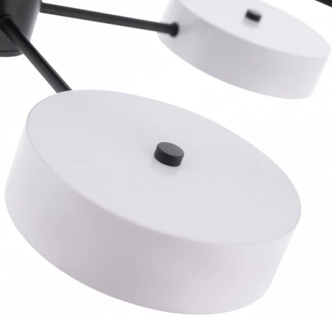 Потолочная люстра светодиодная на штанге Arte Milano Ferrara 250906/8B Bk/Wh (220V, круглые)