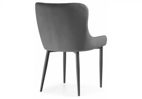 Обеденный стул на металлокаркасе Woodville Teo dark gray / black 15022