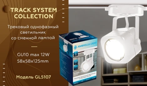 Трековый светильник Ambrella GL GL5107 (220V, куб)