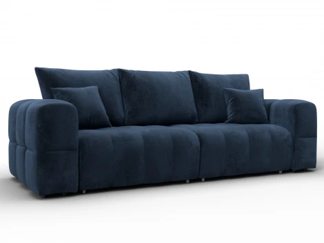 Диван прямой Лига-110 НПБ (ДВП,ДСП,ЛДСП,Брус,Фанера,Велюр/Синий) Лига Диванов 136511