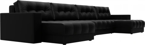 Диван П-образный с декором Лига-049 НПБ Лонг Лига Диванов (Экокожа) арт.128571