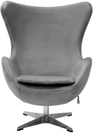 Кресло EGG CHAIR серый, искусственная замша Bradex Home FR 0645