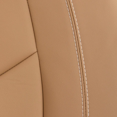 Кресло Босс Люкс/Boss Lux (26) хром экокожа LUX Classic 18-13, св.-коричневый Tetchair 25702