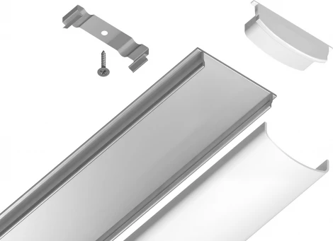 Алюминиевый профиль накладной для светодиодной ленты до 15мм Ambrella Illumination GP1500AL