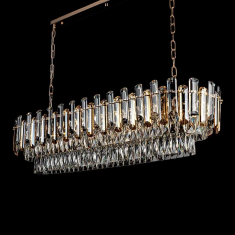 Подвесная люстра хрустальная Modelux ML.9006.1200 GD-BR