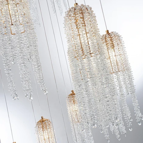 Подвесная люстра хрустальная Modelux MODELUX ML.6688.25 GD