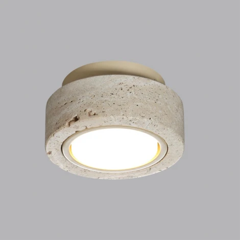 Потолочный светильник Odeon Light Travertino 6625/1C металл/камень/бежевый LED GX53 9W 220V (круглые)