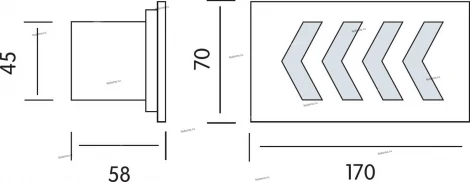 Светильник встраиваемый в стену уличный светодиодный Horoz Beril, 1 лампа, никель с белым