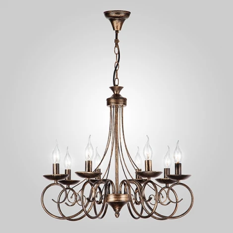 Подвесная люстра Eurosvet 22404 22404/8 черный с золотом