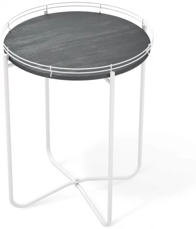 Столик журнальный SHT-CT20 каменный уголь/белый муар от фабрики Mebelik