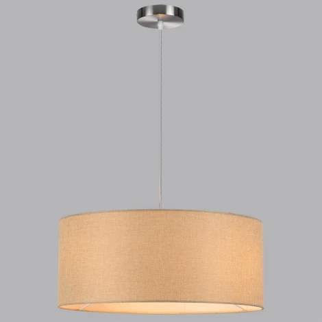 Подвесной светильник Lumion Nikki 8250/3 никель/бежевый, металл/текстиль Е27 3*60W 220V (круглые)