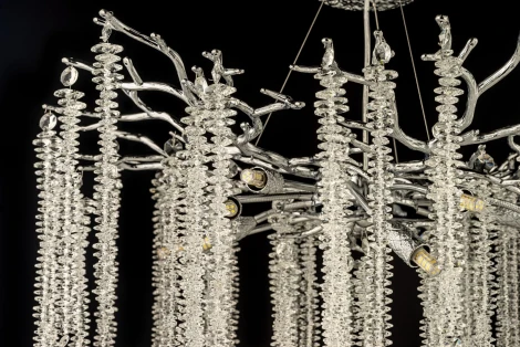 Подвесная люстра Dio D`arte Tavenna Nickel Tavenna H 1.5.76.100 N (220V, хрусталь, на тросе)