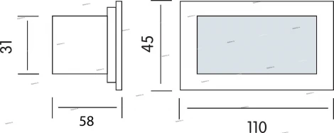 Светильник встраиваемый в стену уличный светодиодный Horoz Perle, 1 лампа, никель с белым