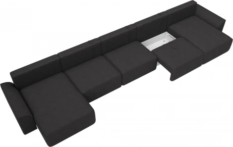 Диван п-образный Лига-048 НПБ МегаЛонг Лига Диванов (Замша) арт.128336