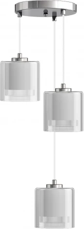 Подвесной светильник 33 ИДЕИ PND.105.03.17.002.CH-S.25.TR (220V, на проводе, круглые)