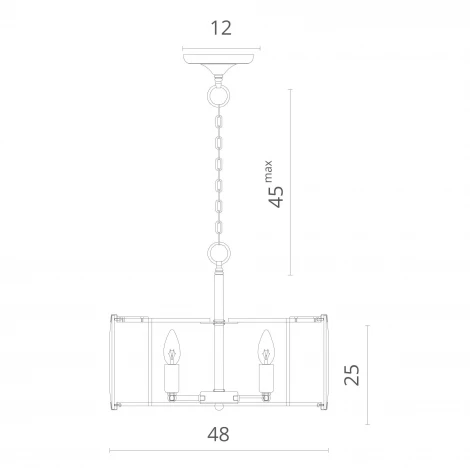 Подвесная люстра Divinare Ostin 1100/02 SP-5 (220V, хрусталь, на цепи)