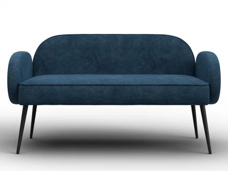 Диван прямой Лига-086 (Фанера/Металл/Велюр/Синий) Лига Диванов 131097