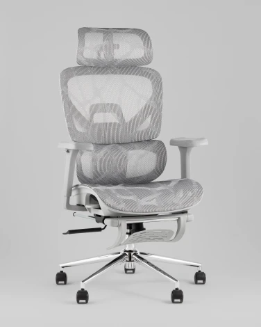 Кресло офисное TopChairs Vertus серая сетка Stool Group УТ000042054