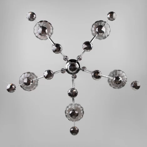 Подвесная люстра Eurosvet Brezza 10107/5 хром/дымчатый хрусталь Strotskis