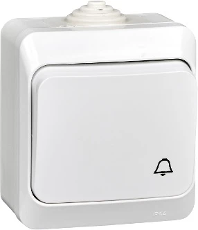 Выключатель накладной одноклавишный (белый) IP44 Systeme Electric Etude KA10-041B