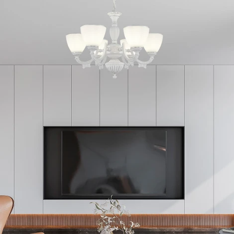 Подвесная люстра Arte Milano AM342837 342837/6 WT+SL (220V, на цепи)