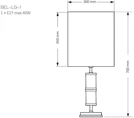 Интерьерная настольная лампа Kutek BELEZA BEL-LG-1(Z)GT