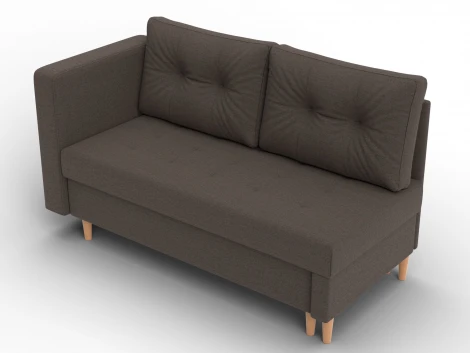 Кушетка Лига-098 (ДВП,ДСП,ЛДСП,Брус,Фанера/Дерево/Рогожка/Коричневый) Лига Диванов 132576