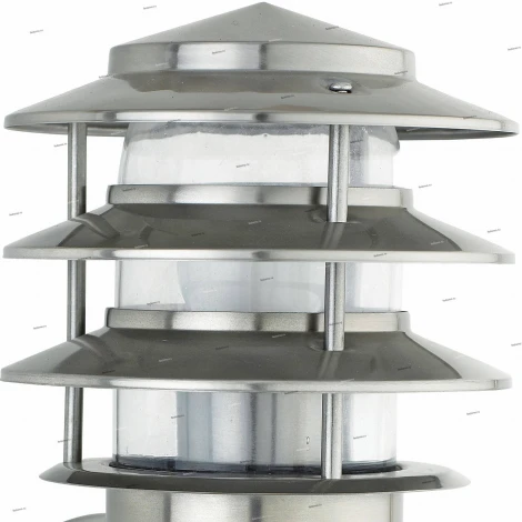 Бра уличное Horoz Kayin, 1 плафон, никель с прозрачным