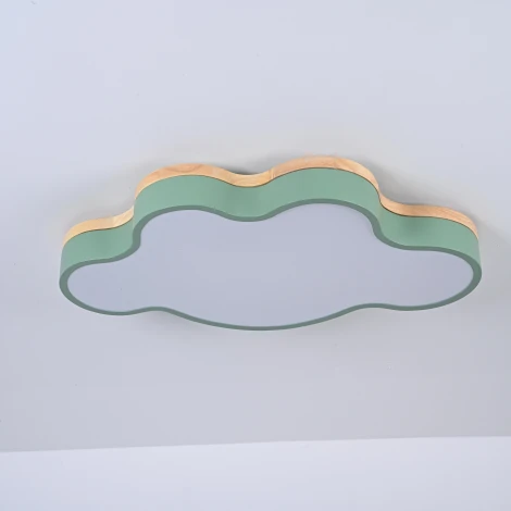 Потолочный светильник Wi-Fi Cloud Eco D83 Green By ImperiumLoft Cloud-Eco01 (для детской, LED, 220V, голосовое управление, умный дом - Алиса, тучи)